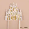 Decoração de Bolo Feliz Aniversário Infantil Plug-in Vento Celebridade da Internet Castelo Moinho de Vento Balão Ano do Bebê Ornaments de Panificação Bandeira