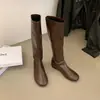 Botas longas de salto alto versáteis e elegantes estilo coreano para mulheres, coleção nova outono/inverno 2026 da moda, botas longas emagrecedoras e versáteis