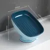 Nova saboneteira com dreno, sem necessidade de furar, leve e elegante, com ventosas, para uso doméstico, armazenamento no banheiro e suporte para sabonete