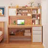 Armario con Escritorio de Computadora Integrado Escritorio de Dormitorio Principal Estantería Mesa de Madera Maciza con Simple Hogar Estudiante Escritorio de Computadora de Escritorio