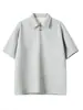 Camiseta de Manga Corta Waffle con Media Cremallera para Hombre, Camiseta Blanca de Manga Corta Estilo Americano de Verano, Camisa Polo de Marca de Moda