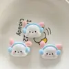Accesorios de Resina de Dibujos Animados Gorditos Usando Auriculares Cachorro Gatito DIY Pasador para Bebé Material de Accesorios para el Cabello Accesorios de Joyería Venta al por Mayor