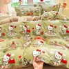 Colección nueva 2026: Juego de ropa de cama de cuatro piezas de terciopelo de leche, grueso y forrado de felpa, con estampado fresco y delicado, amigable con la piel y suave, adecuado para habitaciones de dormitorios