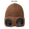 Chapéu transfronteiriço Outono e Inverno Óculos à prova de vento masculino e feminino Veludo Ski Chapéu de malha Amazon Europa e América Chapéu de lã quente