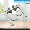 Manija de puerta ignífuga de acero inoxidable 304 para interiores, cerradura universal con paso de fuego, cerradura dividida, manija de doble curva.