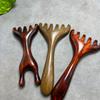 Peine Masajeador de Astas de Sándalo Rojo Peine Terapéutico para Meridianos de la Cabeza de Astas de Sándalo Rojo Rastrillo de Astas de Sándalo Verde Peine Terapéutico para la Cabeza de Madera Maciza