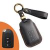 Nuevo llavero retro para Toyota Yaris llavero de cuero con costuras hechas a mano funda protectora para llave hebilla