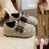 Zapatos de Princesa para Niña con Lunares 2026 Otoño Nuevos Redondos con Correa de Hebilla Única Cómodos Versátiles Estudiante Casual