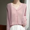 Novo suéter de verão feminino fino de seda gelada linho cardigã feminino camisa protetora solar feminina manga longa camisa de ar condicionado xale atacado