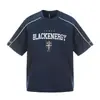 Yidao Vintage 2026 Verano Nuevo Retro Americano Insignia Desgastada Estampado Corte Hueco Holgado Casual Manga Corta Camiseta