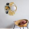Colgante de pared de hierro estilo europeo para pasillo, pasillo, tocador, espejo decorativo para lavabo de baño