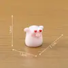 Linda figura redonda de cerdo con ojos grandes para micro paisajismo, accesorio de decoración DIY para casa de muñecas, adorno de escritorio mini