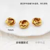 Anillo Retorcido Nudoso de Acero de Titanio Colgante al Vacío Chapado Color Oro 18K Conservación del Color Anillo de Cuentas Tres en Uno Accesorios para Joyería DIY Venta al Por Mayor