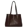 Bolsa grande retrô da moda para mulheres, nova bolsa tote casual estilosa, alto valor estético, grande capacidade, bolsa de ombro versátil