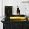 Novo livro falso de luxo leve transfronteiriço dourado, modelo de livro de simulação urbana moderno, ornamento decorativo de livro de exibição com carimbo dourado criativo