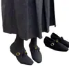 2026 Nuevos Zapatos Mary Jane Retro con Hebilla Metálica y Forro de Felpa, con Tira en T, Punta Puntiaguda y Tacón de Cuña, Cómodos Zapatos para el Trabajo