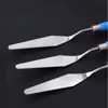 Raspador de Mango de Madera para Pintura al Óleo, Suministros para Mezcla de Colores, Espátula de Arte, Cuchillo Individual de Acero Inoxidable para Pintura al Óleo, Venta al Por Mayor Pintura Acuarela