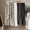 Outono e Inverno Novos Calças Parachute Grossas com Veludo Interno à Prova de Vento Quentes Cintura Elástica Roupa de Trabalho Solta Calças Longas Femininas Calças de Montanhismo