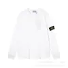 Sudadera de cuello redondo estilo europeo y americano color piedra Camiseta de manga larga Corte holgado Unisex Estilo pareja Insignia de brazalete Isla Casual Versátil