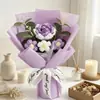 Ramos de Flores Tejidas, Ramos de Rosas Tejidos a Mano con Hilo Personalizados, Productos Terminados, Venta al por Mayor de Regalos para el Día de San Valentín y Navidad