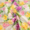 Popelina peinada de 60 hilos, estilo pintura al óleo japonesa y coreana, tela con estampado floral digital elegante, tela para ropa infantil y de mujer