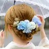 Set de Accesorios Florales para el Cabello, Flores de Seda Simulada Hechas a Mano, Accesorios para Kimono, Pinza para el Cabello Estilo Japonés Yukata para el Peinado, Venta Caliente Transfronteriza