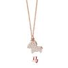 Collar original de los doce signos del zodíaco para mujer, nuevo estilo coreano, colgante de diamante del año del conejo, oro rosa, año animal, cadena para la clavícula de plata de ley