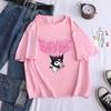 Playera Kawaii Kuromi Sanrio My Melody Dibujo Animado Estampado Gótico
