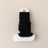 Calcetines apilados con cubrepiernas para mujer, otoño e invierno, color liso, rectos, cálidos, absorbentes del sudor, desodorante, transpirables, Y2K, calcetines casuales de punto de tubo medio.