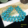 Estilo Retro Medieval Multihilera Turquesa Tejido a Mano Collar Corto Pulsera juego Diseño de Nicho Accesorios Versátiles