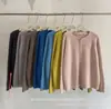 Nuevo Cardigan de Punto con Cremallera Color Caramelo Estilo Coreano Otoño para Mujer Cuello Redondo Holgado Suave Pegajoso Estilo Perezoso Suéter Ropa de Abrigo