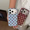 Design de poá vermelho cereja, adequado para iPhone 18 Pro Max, 17 Pro Max, 16 Pro Max e 15 Pro