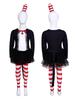 Halloween O Gato de Chapéu Natal Fantasia Cosplay Roupa de Performance Gato Usando um Chapéu Estilo Europeu e Americano