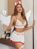 Fornecimento Transfronteiriço Comércio Exterior Europeu e Americano Pijamas Sexy Femininos Tops de Alcinha Vazados Shorts Roupa de Casa Conjunto de Duas Peças Sexy