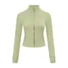 [Em Estoque] Jaqueta Curta Ld Slim Fit Yoga Gola Alta Jaqueta Fashionável Corrida Fitness Top Esportivo Feminino
