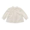 Camisa con Cuello de Encaje Jinrui Lou 2026 Nuevo Estilo Primavera y Otoño Manga Larga Versión Coreana Cuello Bordado de Encaje Mangas Abullonadas para Niñas