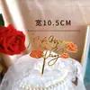 Decoração de bolo acrílica estilo ins transfronteiriço para o Dia das Mães, flor cravo, plug-in acrílico para bolo do Dia das Mães