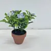 Macetas de Flores Artificiales Transfronterizas para Decoración, Macetas Pequeñas, Mini Macetas para Paisajes Interiores y Exteriores, Flores y Plantas Verdes, Flores Falsas, Bonsái Decorativo