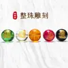 Deus da Riqueza de Cinco Vias Folheado a Ouro Ágata Natural Cristal Contas Soltas Esculpido à Mão Cinco Elementos Acessórios para Pulseira DIY Contas Redondas