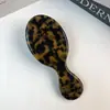 Pente de almofada de acetato estilo coreano, popular, doce e fofo: formato oval, suave para o cabelo, antiestático, compacto e portátil