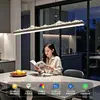 Candelabro moderno minimalista para restaurante, nuevo modelo 2025, luz lineal de tira de lujo ligero creativa y única para comedor, mesa de comedor y barra de bar