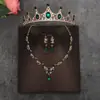 Exquisita y Super de Hadas Corona de Novia, Collar y Pendientes Conjunto para Fiesta de 18 Cumpleaños Vestido de Noche, Dulces Accesorios de Princesa