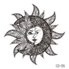 Adesivos de Tatuagem para Costas da Mão Mandala com Padrões Retrô, Adesivos de Tatuagem Florais Exóticos da Moda