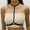 Suministro de alta calidad Europeo y Americano nueva moda sexy top vendaje color sólido banda elástica arnés corporal sujetador para mujeres