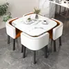 Mesa de Comedor Simple que Ahorra Espacio para Uso Doméstico, Adecuada para Apartamentos Pequeños, Mesa de Comedor para Negociaciones en Tiendas, Juego de Mesa y Sillas, Mesa Redonda para Recepción
