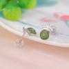 Yilu Prata Esterlina S925 Banhado a Ouro Jade Hetian Jaspe Fivela da Paz Personalidade Criativa Brincos de Prata Stud Tendência
