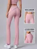 Calça de Yoga com Design de Tiras Cruzadas, Calça Flare, Costas Bonitas, Afina a Cintura, Calça com Formato de Pêssego, Calça Longa Esportiva Casual para Mulheres Ck1382