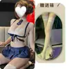 Lencería Sexy, Uniforme de Estudiante Sexy con Falda Plisada Ultracorta, Lindo Conjunto de Sirvienta JK para Pecho Pequeño, Suave y Adorable con Cascabeles