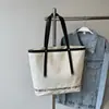 Bolsa de Lona Personalizada de Alta Gama 2025 Nuevo Serigrafía Transferencia Térmica Poliéster Grueso Bolsa de Compras Tote Bolso de Hombro