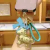 Llavero de Oro Año del Caballo Estilo Caliente Oro Puro 999 Hazte Rico Inmediatamente Colgante de Oro Cadena para Teléfono Móvil Regalo Venta al por Mayor